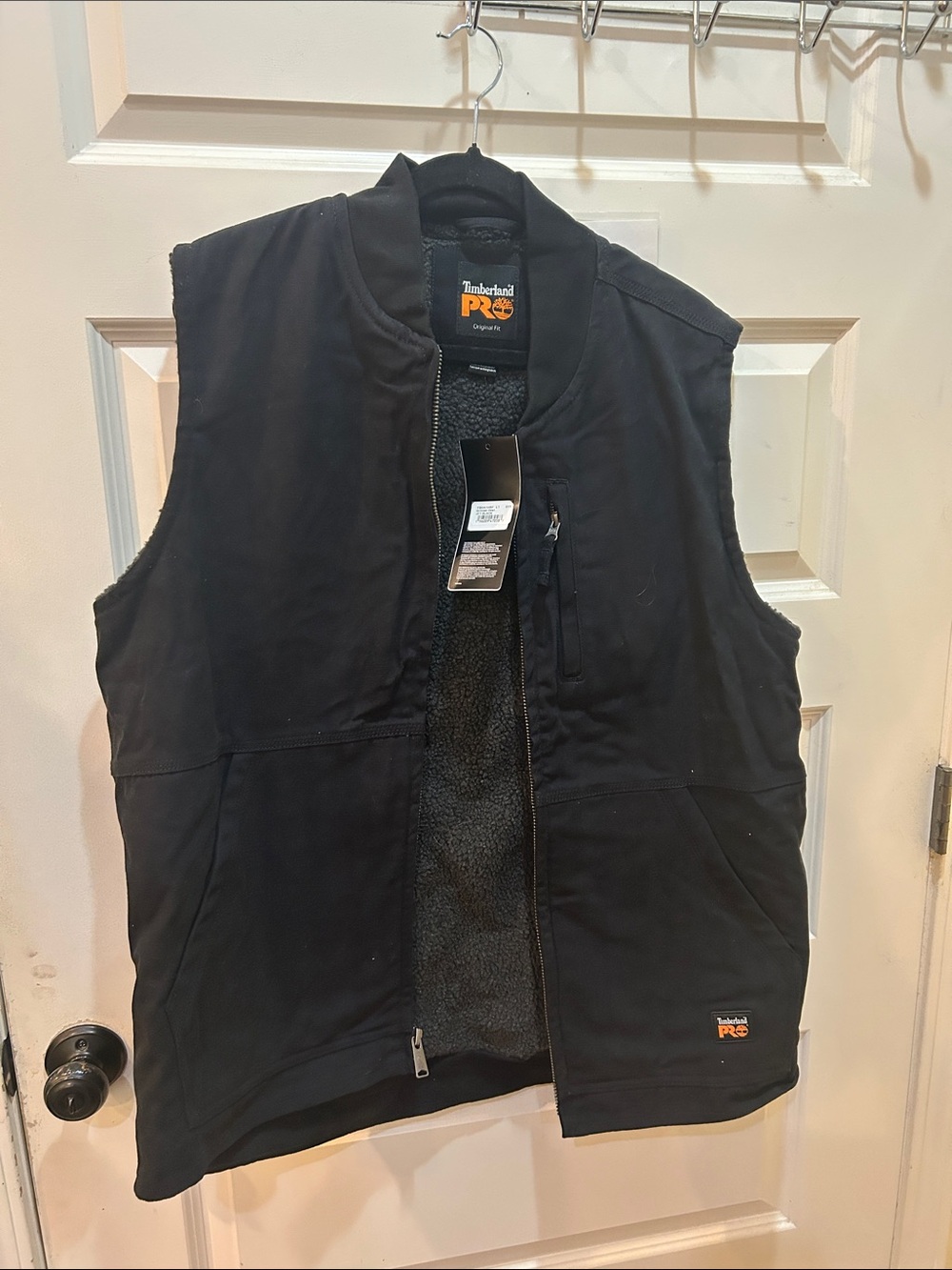 Timberland PRO Black Men's Work Vest with Sherpa Lining